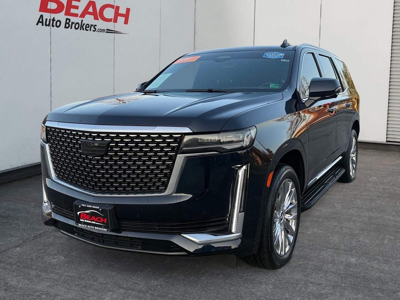 2021 Cadillac Escalade Premium Luxury, HEATED AND VENTILATED SEATS, HEATED 2ND ROW, POWERED 3RD ROW, MOONROOF, APPLE CARPLAY/ANDROID AUTO, NAVIGATION, BACKUP CAMERA, HEATED STEERING WHEEL, REMOTE START, WIRELESS CHARGING PAD, POWER LIFTGATE, THIS IS A GREAT FAMILY VEHICLE