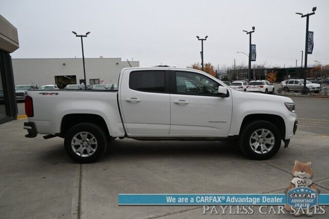 2021 Chevrolet Colorado LT / 4X4 / Crew Cab / Auto Start / 3.6L V6 / Convenience Pkg / Apple CarPlay & Android Auto / Cruise Control / Backup Camera / Keyless Entry / Block Heater / Tow Pkg / 1-Owner Anchorage AK