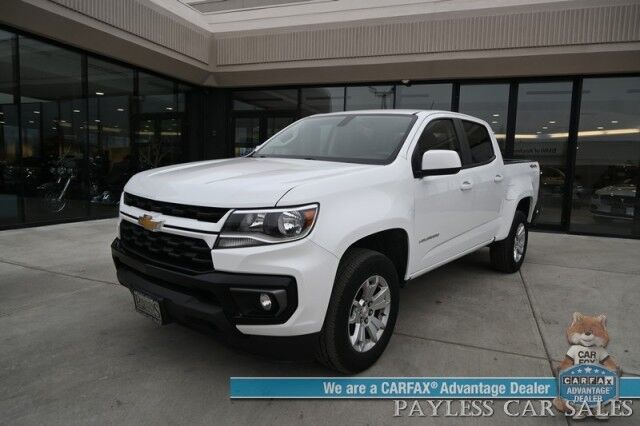 2021 Chevrolet Colorado LT / 4X4 / Crew Cab / Auto Start / 3.6L V6 / Convenience Pkg / Apple CarPlay & Android Auto / Cruise Control / Backup Camera / Keyless Entry / Block Heater / Tow Pkg / 1-Owner