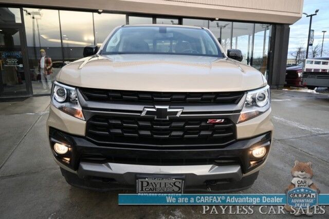 2021 Chevrolet Colorado Z71 / 4X4 / Crew Cab / AutoStart / 3.6L V6 / Heated Leather Seats / Heated Steering Wheel / Apple CarPlay & Android Auto / Bluetooth / Backup Camera / Keyless Entry / Bed Liner / Block Heater / Tow Pkg / Low Miles Anchorage AK