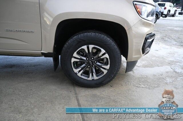 2021 Chevrolet Colorado Z71 / 4X4 / Crew Cab / AutoStart / 3.6L V6 / Power & Heated Leather Seats / Heated Steering Wheel / Apple CarPlay & Android Auto / Bluetooth / Backup Camera / Keyless Entry / Bed Liner / Block Heater / Tow Pkg / Low Miles Anchorage AK