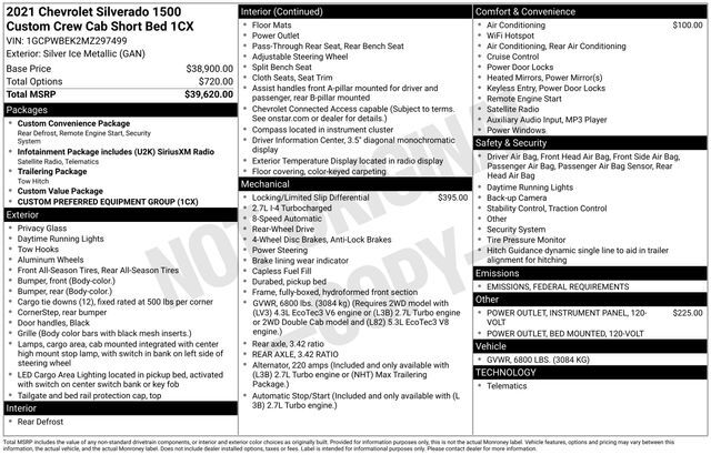 2021 Chevrolet Silverado 1500 Custom Raleigh NC