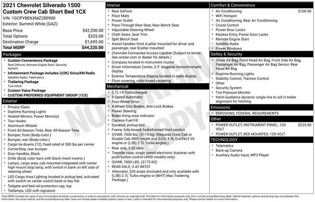 2021 Chevrolet Silverado 1500 Custom Raleigh NC