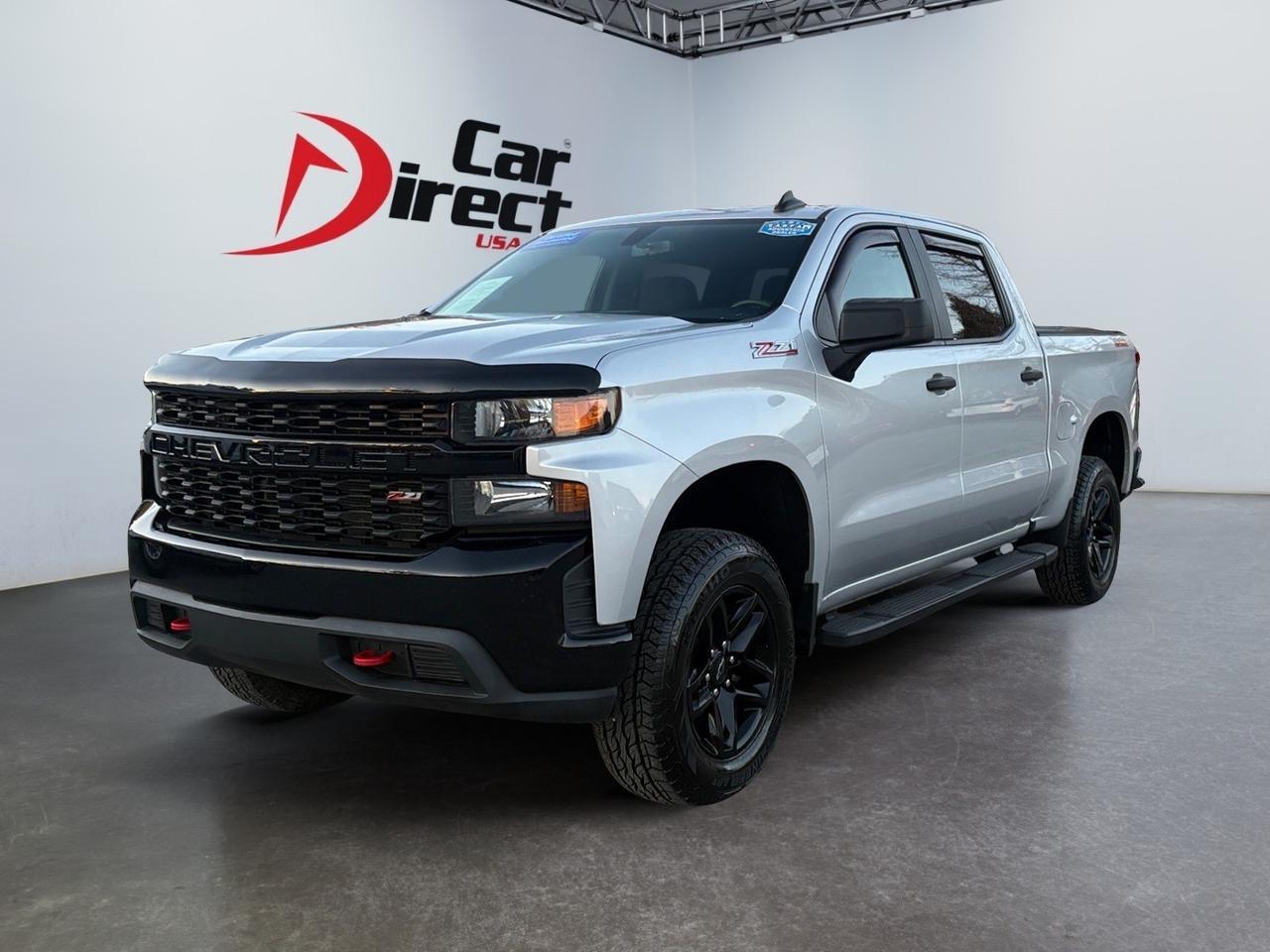 2021 Chevrolet Silverado 1500 Custom Trail Boss, BLACK TUBULAR STEPS, REAR CORNER STEPS, EZ LIFT & RELEASE TAILGATE, APPLE CARPLAY/ANDROID AUTO, REMOTE START, BACKUP CAMERA WITH PARKING SENSORS, BECOME A BOSS ON THE TRAIL OR ROAD!