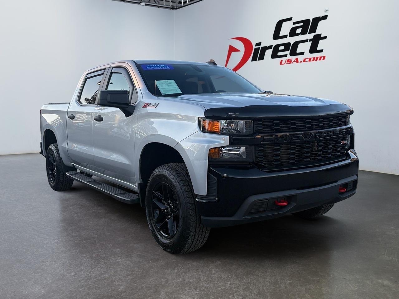 2021 Chevrolet Silverado 1500 Custom Trail Boss, BLACK TUBULAR STEPS, REAR CORNER STEPS, EZ LIFT & RELEASE TAILGATE, APPLE CARPLAY/ANDROID AUTO, REMOTE START, BACKUP CAMERA WITH PARKING SENSORS, BECOME A BOSS ON THE TRAIL OR ROAD! Virginia Beach VA