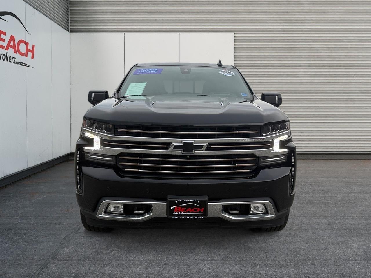 2021 Chevrolet Silverado 1500 High Country, HEATED/VENTILATED SEATS, HEATED REAR SEATS, SUNROOF, APPLE CARPLAY/ANDROID AUTO, RUNNING BOARDS, TOW PACAKAGE, POWER SLIDING REAR WINDOW, POWER FOLDING MIRRORS, UNIVERSAL GARAGE DOOR OPENER, BOSE SPEAKERS, CLEAN CARFAX, THIS CHEVROLET H Norfolk VA