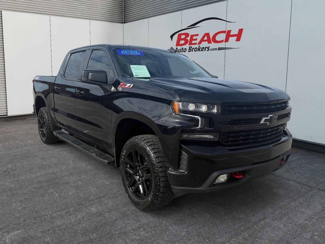 2021 Chevrolet Silverado 1500 LT Trail Boss, HEATED SEATS, HEATED STEERING WHEEL, APPLE CARPLAY/ANDROID AUTO, RED RECOVERY HOOKS, UNIVERSAL GARAGE DOOR OPENER, REAR SLIDING WINDOW, BACKUP CAMERA, SUNROOF, WIFI, COME AND TEST DRIVE THIS CHEVROLET SILVERADO TODAY!
