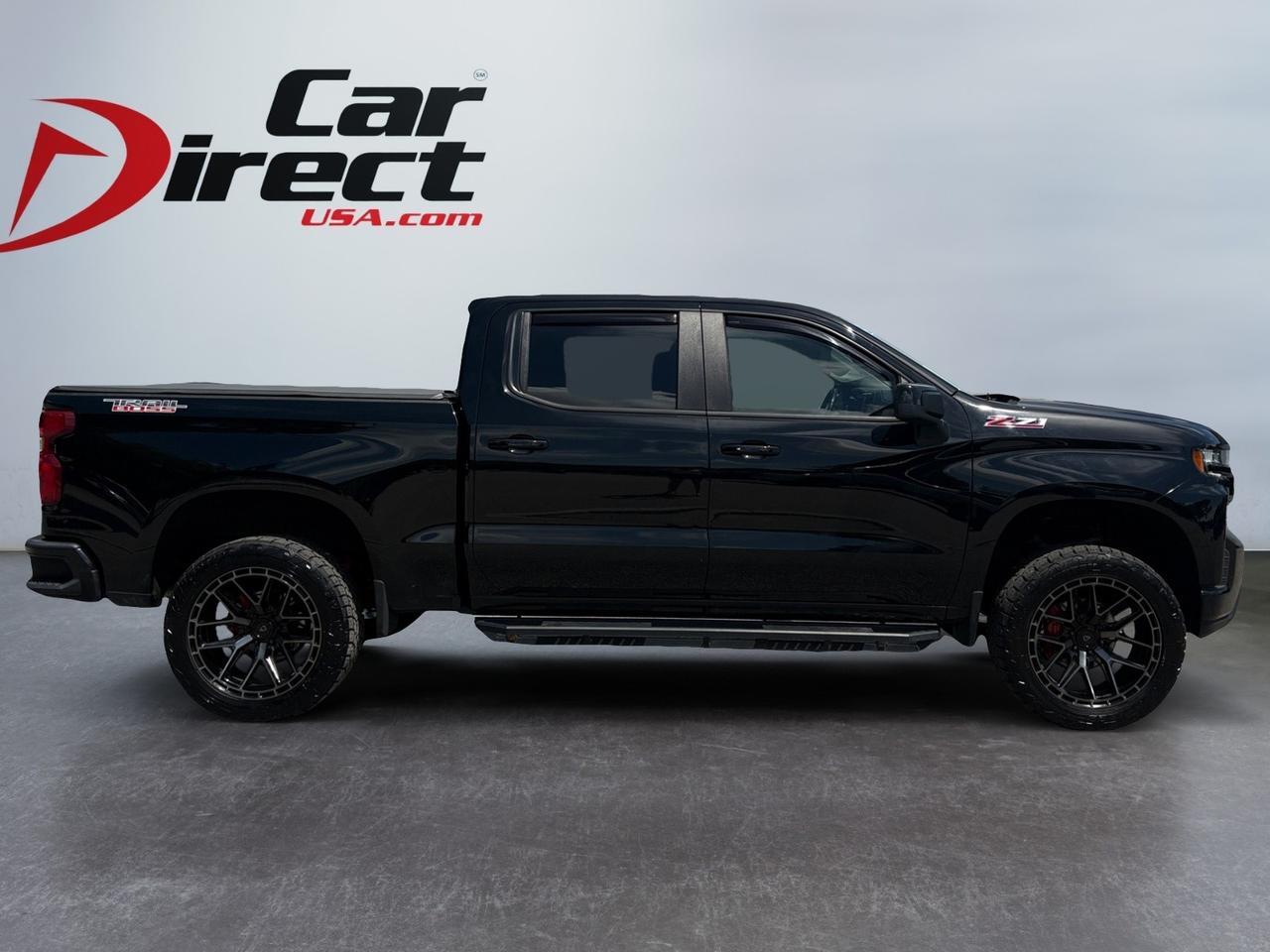 2021 Chevrolet Silverado 1500 LT Trail Boss, RUNNING BOARDS, TOW PACKAGE, REAR POWER SLIDING WINDOW, BACKUP CAMERA, PARKING SENSORS, PUSH BUTTON START, CUSTOM ANTHEM WHEELS, LIFTED, SOFT TONNEAU COVER, HEATED STEERING WHEEL & SEATS, LOW MILES, 1 OWNER, CLEAN CARFAX, BECOME A BOSS