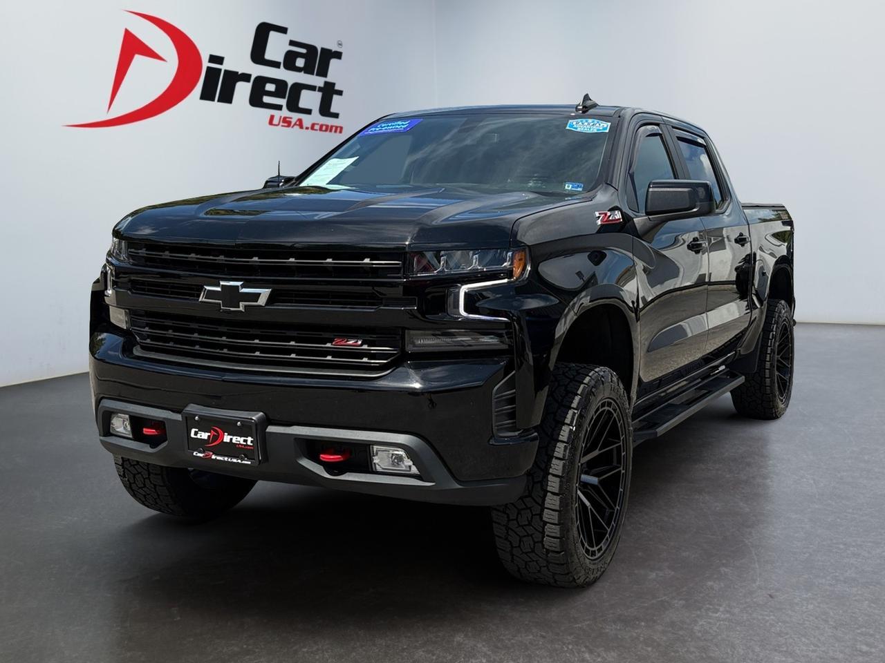 2021 Chevrolet Silverado 1500 LT Trail Boss, RUNNING BOARDS, TOW PACKAGE, REAR POWER SLIDING WINDOW, BACKUP CAMERA, PARKING SENSORS, PUSH BUTTON START, CUSTOM ANTHEM WHEELS, LIFTED, SOFT TONNEAU COVER, HEATED STEERING WHEEL & SEATS, LOW MILES, 1 OWNER, CLEAN CARFAX, BECOME A BOSS