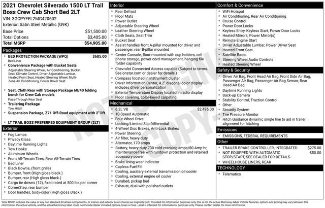 2021 Chevrolet Silverado 1500 LT Trail Boss Raleigh NC