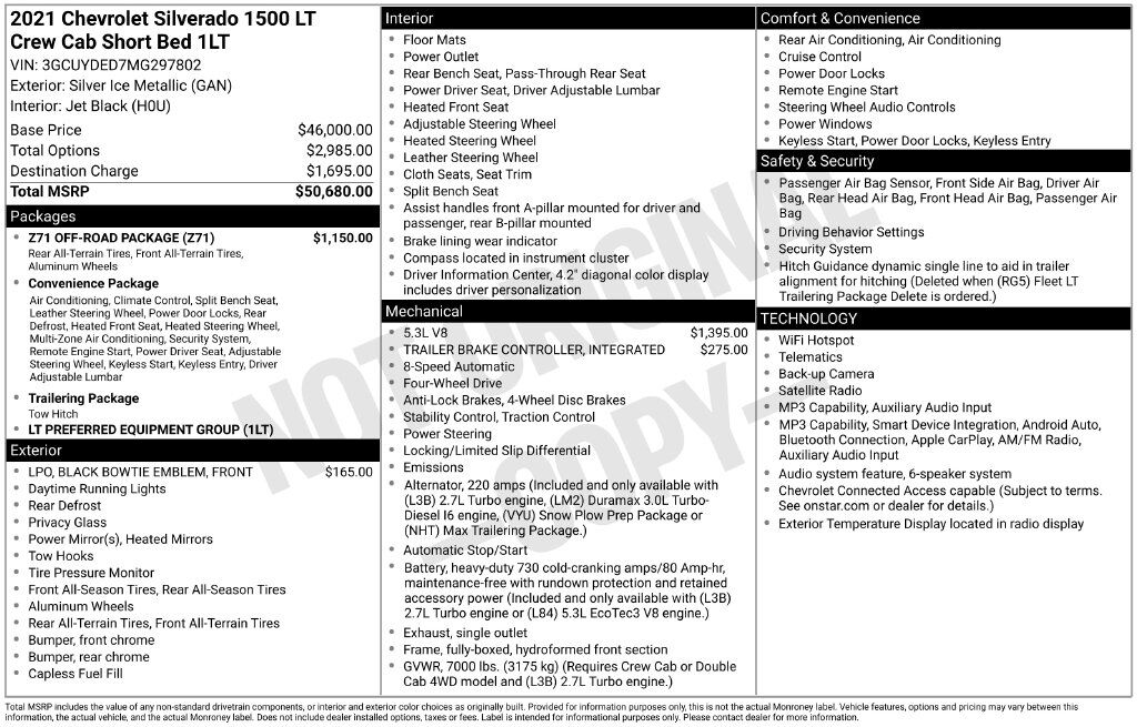 2021 Chevrolet Silverado 1500 LT