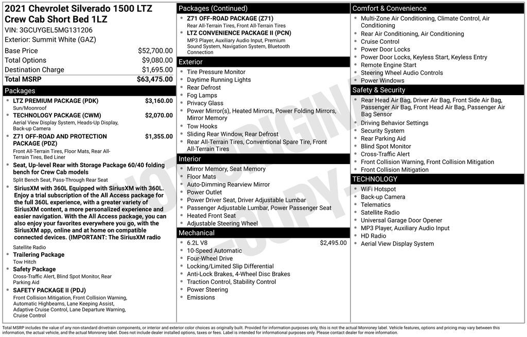 2021 Chevrolet Silverado 1500 LTZ Tucson AZ