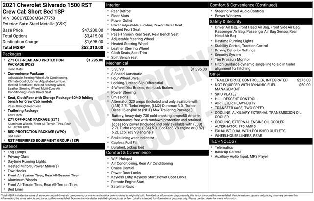 2021 Chevrolet Silverado 1500 RST Raleigh NC