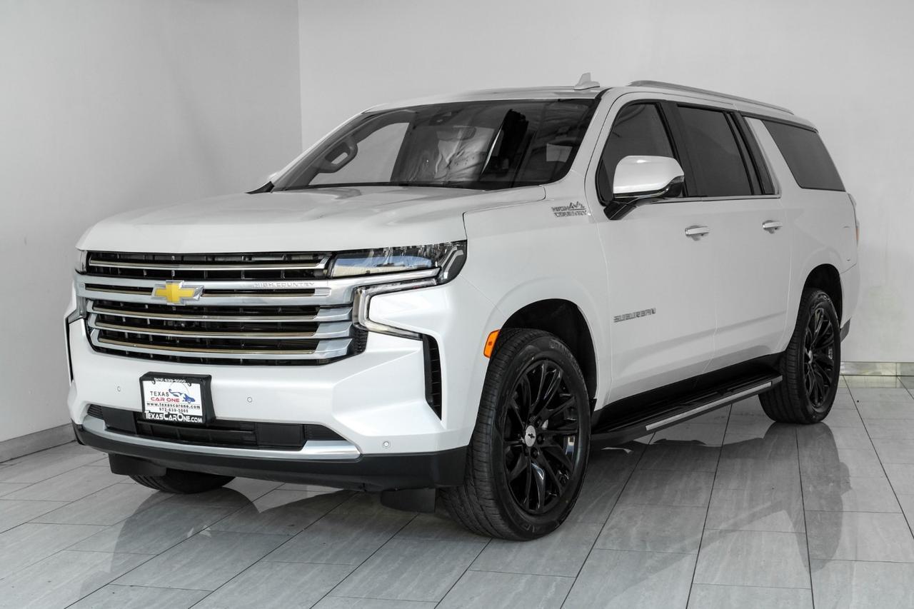 2021 Chevrolet Suburban HIGH COUNTRY 4WD HEADUP DISPLAY BLIND SPOT ASSIST NAVIGATION PANORAMA LEATHER SEATS Carrollton TX