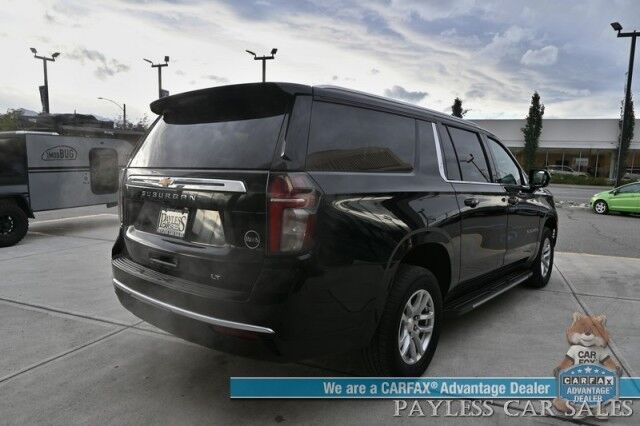 2021 Chevrolet Suburban LT / 4X4 / AutoStart / Power & Heated Leather Seats / Bose Speakers / Forward Collision Alert / Apple CarPlay & Android Auto / Keyless Entry & Start / Running Boards / Rear Park Assist / 3rd Row / Seats 8 / Tow Pkg Anchorage AK