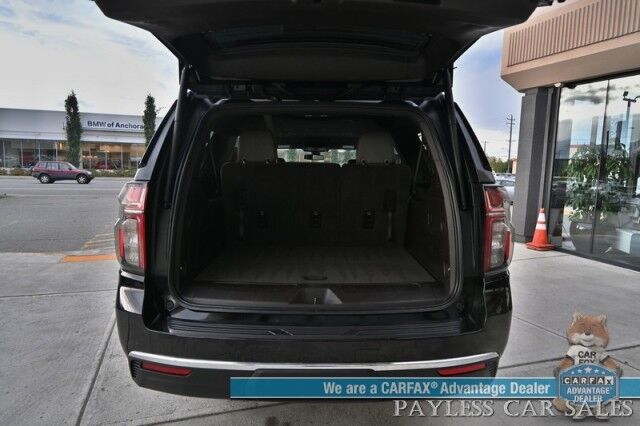 2021 Chevrolet Suburban LT / 4X4 / AutoStart / Power & Heated Leather Seats / Bose Speakers / Forward Collision Alert / Apple CarPlay & Android Auto / Keyless Entry & Start / Running Boards / Rear Park Assist / 3rd Row / Seats 8 / Tow Pkg Anchorage AK