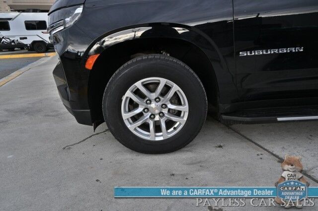 2021 Chevrolet Suburban LT / 4X4 / AutoStart / Power & Heated Leather Seats / Bose Speakers / Forward Collision Alert / Apple CarPlay & Android Auto / Keyless Entry & Start / Running Boards / Rear Park Assist / 3rd Row / Seats 8 / Tow Pkg Anchorage AK