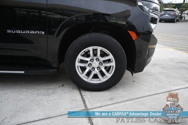 2021 Chevrolet Suburban LT / 4X4 / AutoStart / Power & Heated Leather Seats / Bose Speakers / Forward Collision Alert / Apple CarPlay & Android Auto / Keyless Entry & Start / Running Boards / Rear Park Assist / 3rd Row / Seats 8 / Tow Pkg Anchorage AK