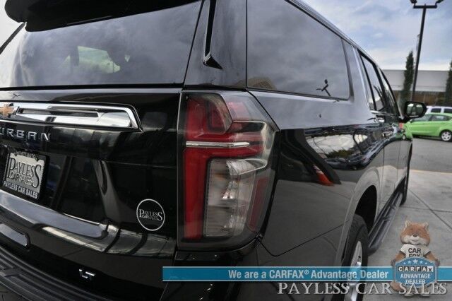 2021 Chevrolet Suburban LT / 4X4 / AutoStart / Power & Heated Leather Seats / Bose Speakers / Forward Collision Alert / Apple CarPlay & Android Auto / Keyless Entry & Start / Running Boards / Rear Park Assist / 3rd Row / Seats 8 / Tow Pkg Anchorage AK