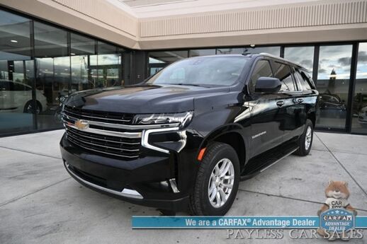 2021 Chevrolet Suburban LT / 4X4 / AutoStart / Power & Heated Leather Seats / Bose Speakers / Forward Collision Alert / Apple CarPlay & Android Auto / Keyless Entry & Start / Running Boards / Rear Park Assist / 3rd Row / Seats 8 / Tow Pkg Anchorage AK