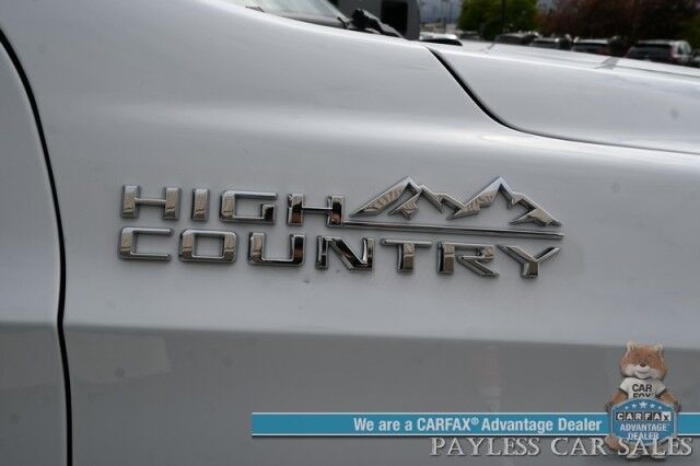 2021 Chevrolet Tahoe High Country / 4X4 / Turbo Diesel / Auto Start / Power Heated & Cooled Leather Seats / Heated Steering / Panoramic Sunroof / Bose Speakers / HUD / Lane Depart & Blind Spot / Rear Captain Chairs / 3rd Row / Tow Pkg / 1-Owner Anchorage AK