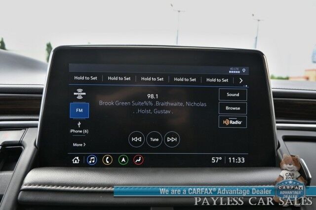 2021 Chevrolet Tahoe High Country / 4X4 / Turbo Diesel / Auto Start / Power Heated & Cooled Leather Seats / Heated Steering / Panoramic Sunroof / Bose Speakers / HUD / Lane Depart & Blind Spot / Rear Captain Chairs / 3rd Row / Tow Pkg / 1-Owner Anchorage AK
