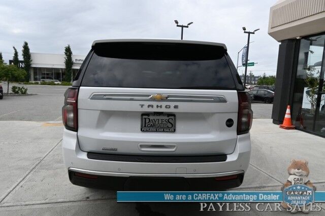 2021 Chevrolet Tahoe High Country / 4X4 / Turbo Diesel / Auto Start / Power Heated & Cooled Leather Seats / Heated Steering / Panoramic Sunroof / Bose Speakers / HUD / Lane Depart & Blind Spot / Rear Captain Chairs / 3rd Row / Tow Pkg / 1-Owner Anchorage AK