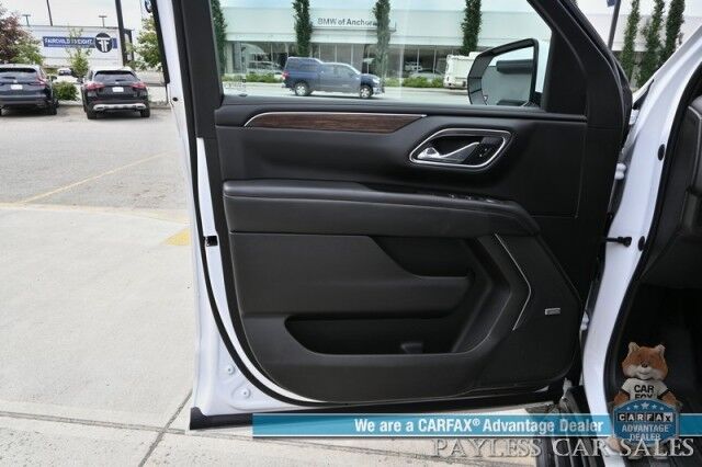 2021 Chevrolet Tahoe High Country / 4X4 / Turbo Diesel / Auto Start / Power Heated & Cooled Leather Seats / Heated Steering / Panoramic Sunroof / Bose Speakers / HUD / Lane Depart & Blind Spot / Rear Captain Chairs / 3rd Row / Tow Pkg / 1-Owner Anchorage AK