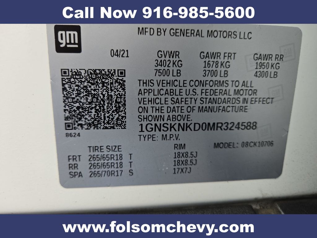 2021 Chevrolet Tahoe LT Folsom CA