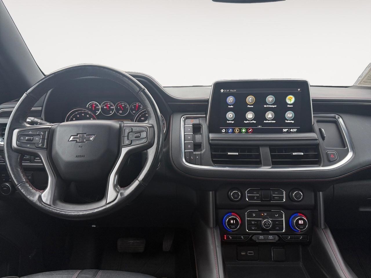 2021 Chevrolet Tahoe RST, 1ST AND 2ND ROW HEATED, BOSE SPEAKERS, APPLE CARPLAY/ANDROID AUTO, MOONROOF, POWER LIFTGATE, REMOTE START, WIFI, POWER MIRRORS, POWER FOLDING MIRRORS, ONLY 1 OWNER, THIS IS A GREAT SUV FOR A GREAT PRICE!