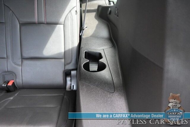 2021 Chevrolet Tahoe RST / 4X4 / AutoStart / Luxury Pkg / Front & Rear Heated Leather Seats / Heated Steering Wheel / Navigation / Bose Speakers / Lane Departure & Blind Spot Alert / Rear Entertainment / Power 3rd Row / Seats 8 / Tow Pkg / 1-Owner Anchorage AK