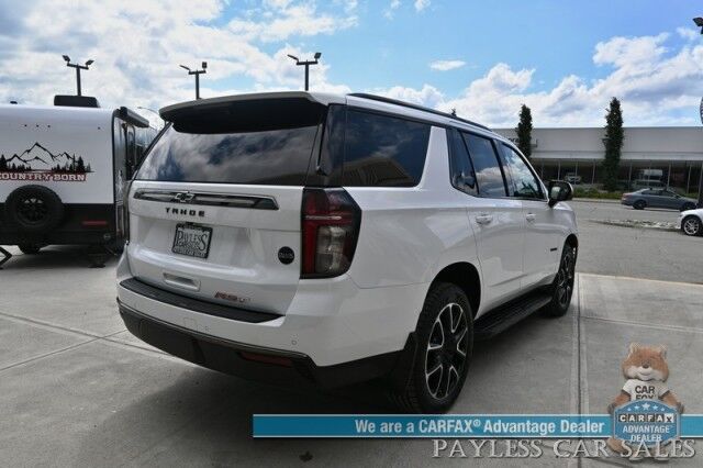 2021 Chevrolet Tahoe RST / 4X4 / AutoStart / Luxury Pkg / Front & Rear Heated Leather Seats / Heated Steering Wheel / Navigation / Bose Speakers / Lane Departure & Blind Spot Alert / Rear Entertainment / Power 3rd Row / Seats 8 / Tow Pkg / 1-Owner Anchorage AK