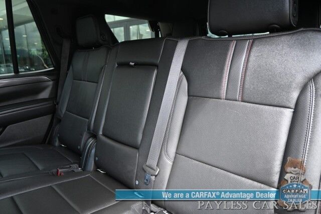 2021 Chevrolet Tahoe RST / 4X4 / AutoStart / Luxury Pkg / Front & Rear Heated Leather Seats / Heated Steering Wheel / Navigation / Bose Speakers / Lane Departure & Blind Spot Alert / Rear Entertainment / Power 3rd Row / Seats 8 / Tow Pkg / 1-Owner Anchorage AK