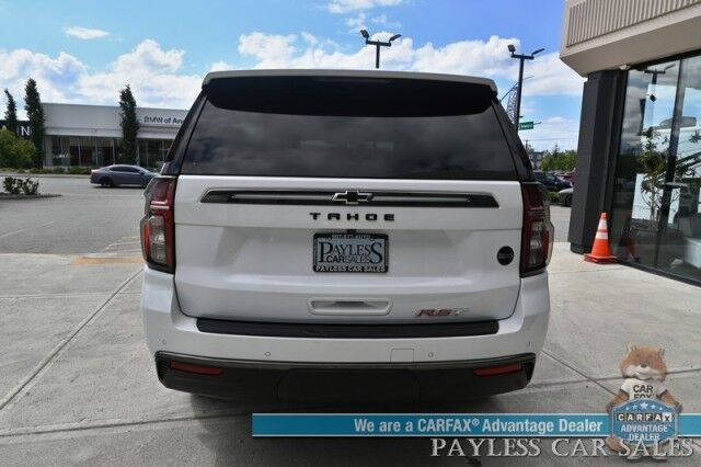 2021 Chevrolet Tahoe RST / 4X4 / AutoStart / Luxury Pkg / Front & Rear Heated Leather Seats / Heated Steering Wheel / Navigation / Bose Speakers / Lane Departure & Blind Spot Alert / Rear Entertainment / Power 3rd Row / Seats 8 / Tow Pkg / 1-Owner Anchorage AK