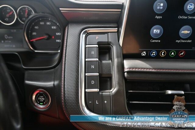 2021 Chevrolet Tahoe RST / 4X4 / AutoStart / Luxury Pkg / Front & Rear Heated Leather Seats / Heated Steering Wheel / Navigation / Bose Speakers / Lane Departure & Blind Spot Alert / Rear Entertainment / Power 3rd Row / Seats 8 / Tow Pkg / 1-Owner Anchorage AK