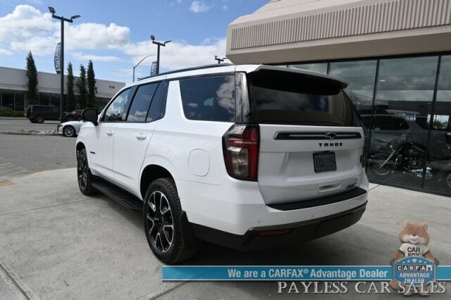 2021 Chevrolet Tahoe RST / 4X4 / AutoStart / Luxury Pkg / Front & Rear Heated Leather Seats / Heated Steering Wheel / Navigation / Bose Speakers / Lane Departure & Blind Spot Alert / Rear Entertainment / Power 3rd Row / Seats 8 / Tow Pkg / 1-Owner Anchorage AK