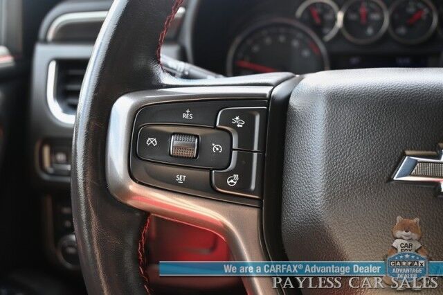2021 Chevrolet Tahoe RST / 4X4 / AutoStart / Luxury Pkg / Front & Rear Heated Leather Seats / Heated Steering Wheel / Navigation / Bose Speakers / Lane Departure & Blind Spot Alert / Rear Entertainment / Power 3rd Row / Seats 8 / Tow Pkg / 1-Owner Anchorage AK