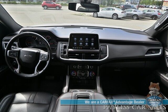 2021 Chevrolet Tahoe RST / 4X4 / AutoStart / Luxury Pkg / Front & Rear Heated Leather Seats / Heated Steering Wheel / Navigation / Bose Speakers / Lane Departure & Blind Spot Alert / Rear Entertainment / Power 3rd Row / Seats 8 / Tow Pkg / 1-Owner Anchorage AK