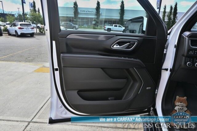 2021 Chevrolet Tahoe RST / 4X4 / AutoStart / Luxury Pkg / Front & Rear Heated Leather Seats / Heated Steering Wheel / Navigation / Bose Speakers / Lane Departure & Blind Spot Alert / Rear Entertainment / Power 3rd Row / Seats 8 / Tow Pkg / 1-Owner Anchorage AK