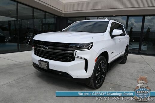 2021 Chevrolet Tahoe RST / 4X4 / AutoStart / Luxury Pkg / Front & Rear Heated Leather Seats / Heated Steering Wheel / Navigation / Bose Speakers / Lane Departure & Blind Spot Alert / Rear Entertainment / Power 3rd Row / Seats 8 / Tow Pkg / 1-Owner Anchorage AK