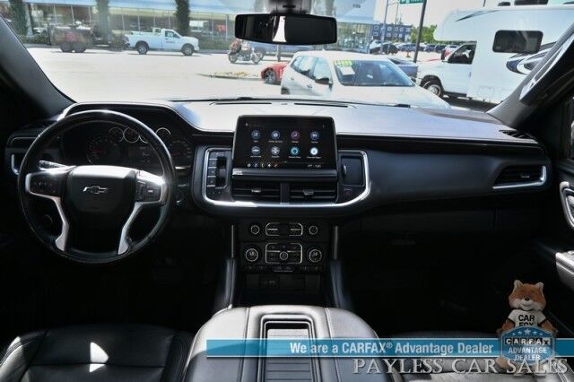 2021 Chevrolet Tahoe Z71 / 4X4 / Signature & Luxury Pkg / Auto Start / Power & Heated Leather Seats / Heated Steering / Bose Speakers / Pano Sunroof / Apple CarPlay & Android Auto / 3rd Row / Seats 7 / 360 Cam / Tow Pkg Anchorage AK