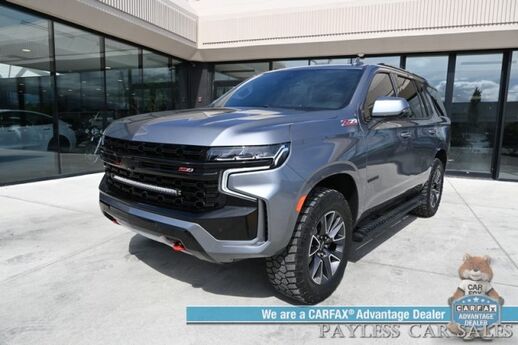 2021 Chevrolet Tahoe Z71 / 4X4 / Signature & Luxury Pkg / Auto Start / Power & Heated Leather Seats / Heated Steering / Bose Speakers / Pano Sunroof / Apple CarPlay & Android Auto / 3rd Row / Seats 7 / 360 Cam / Tow Pkg Anchorage AK