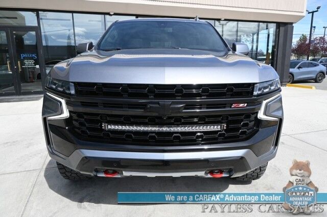 2021 Chevrolet Tahoe Z71 / 4X4 / Signature & Luxury Pkg / Auto Start / Power & Heated Leather Seats / Heated Steering / Bose Speakers / Pano Sunroof / Apple CarPlay & Android Auto / 3rd Row / Seats 7 / 360 Cam / Tow Pkg Anchorage AK
