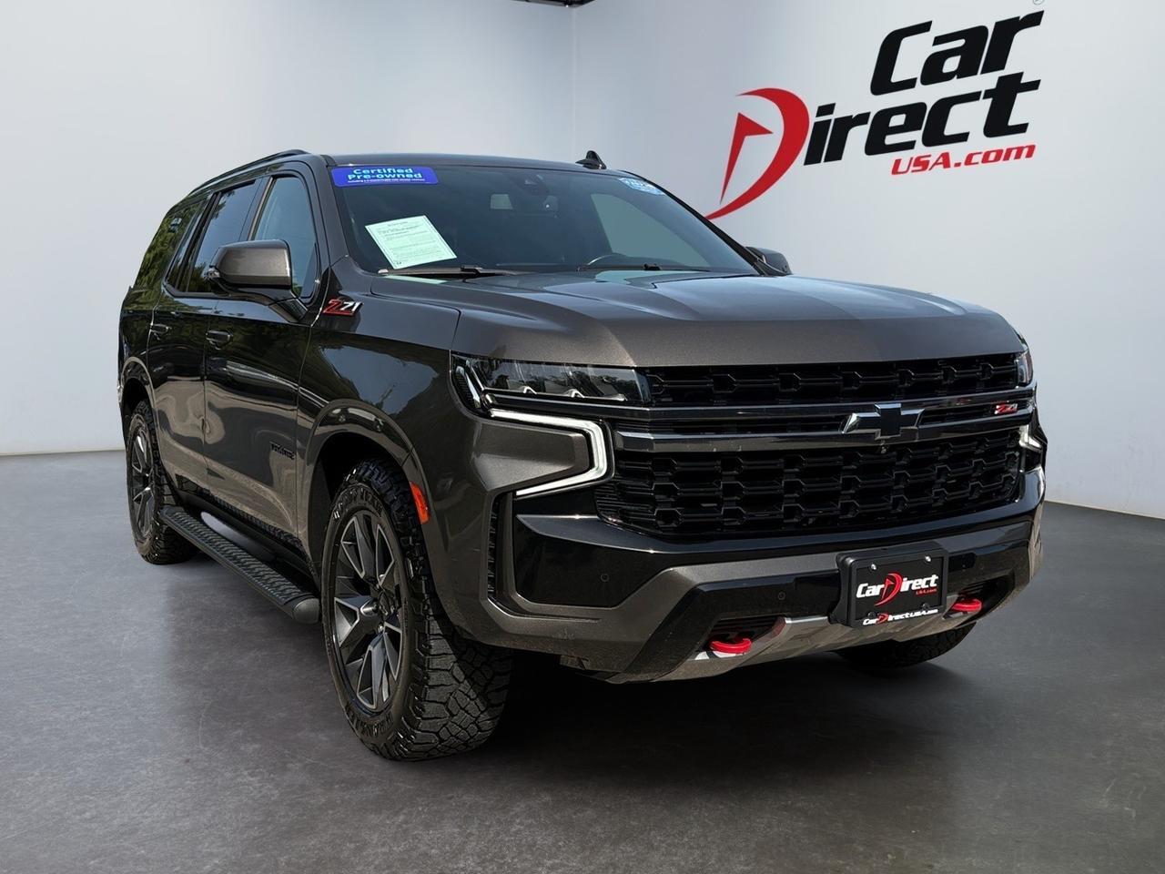 2021 Chevrolet Tahoe Z71, RUNNING BOARDS, PANORAMIC MOONROOF, POWER LIFTGATE, 360 BACKUP CAMERA, 2ND ROW CAPTAINS CHAIRS, POWER 3RD ROW SEATING, HEATED FRONT & REAR SEATS, BLIND SPOT ALERT, LANE KEEP ASSIST, LOW MILES, THIS TAHOE IS TAKE HOME READY!