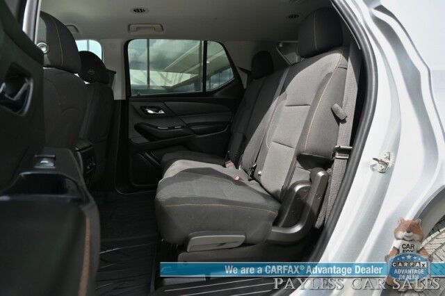 2021 Chevrolet Traverse LS / AWD / 3.6L V6 / Power Locks, Windows & Mirrors / Premium Cloth Seats / Apple CarPlay & Android Auto / Cruise Control / 3rd Row / Seats 8 / 25 MPG / Aluminum Wheels / Back Up Cam / Block Heate Anchorage AK
