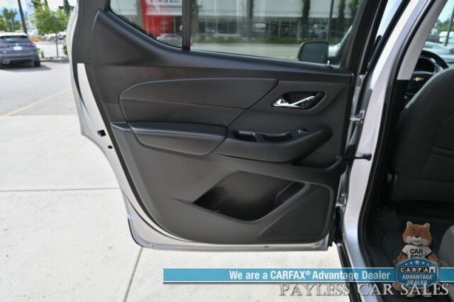 2021 Chevrolet Traverse LS / AWD / 3.6L V6 / Power Locks, Windows & Mirrors / Premium Cloth Seats / Apple CarPlay & Android Auto / Cruise Control / 3rd Row / Seats 8 / 25 MPG / Aluminum Wheels / Back Up Cam / Block Heate Anchorage AK