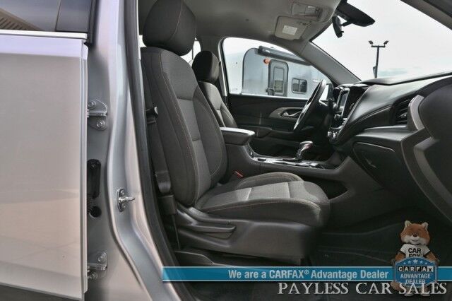 2021 Chevrolet Traverse LS / AWD / 3.6L V6 / Power Locks, Windows & Mirrors / Premium Cloth Seats / Apple CarPlay & Android Auto / Cruise Control / 3rd Row / Seats 8 / 25 MPG / Aluminum Wheels / Back Up Cam / Block Heate Anchorage AK