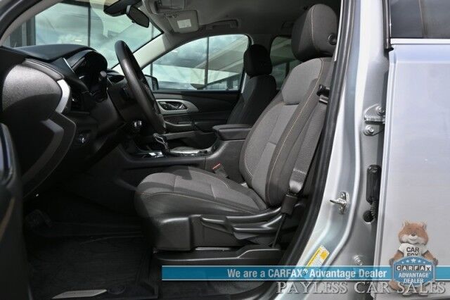 2021 Chevrolet Traverse LS / AWD / 3.6L V6 / Power Locks, Windows & Mirrors / Premium Cloth Seats / Apple CarPlay & Android Auto / Cruise Control / 3rd Row / Seats 8 / 25 MPG / Aluminum Wheels / Back Up Cam / Block Heate Anchorage AK