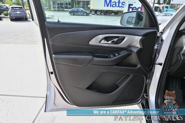 2021 Chevrolet Traverse LS / AWD / 3.6L V6 / Power Locks, Windows & Mirrors / Premium Cloth Seats / Apple CarPlay & Android Auto / Cruise Control / 3rd Row / Seats 8 / 25 MPG / Aluminum Wheels / Back Up Cam / Block Heate Anchorage AK