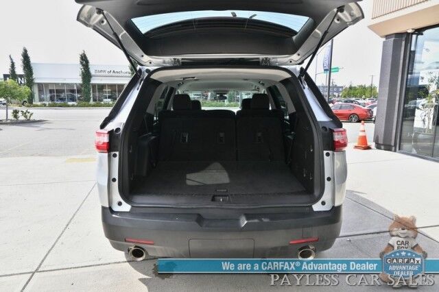 2021 Chevrolet Traverse LS / AWD / 3.6L V6 / Power Locks, Windows & Mirrors / Premium Cloth Seats / Apple CarPlay & Android Auto / Cruise Control / 3rd Row / Seats 8 / 25 MPG / Aluminum Wheels / Back Up Cam / Block Heate Anchorage AK
